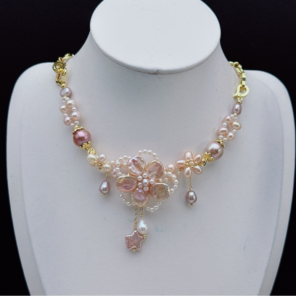 26B179 Handmade Premium Quality Freshwater Baroque Pearl Bracelet 2in1 - Picture 10 of 10